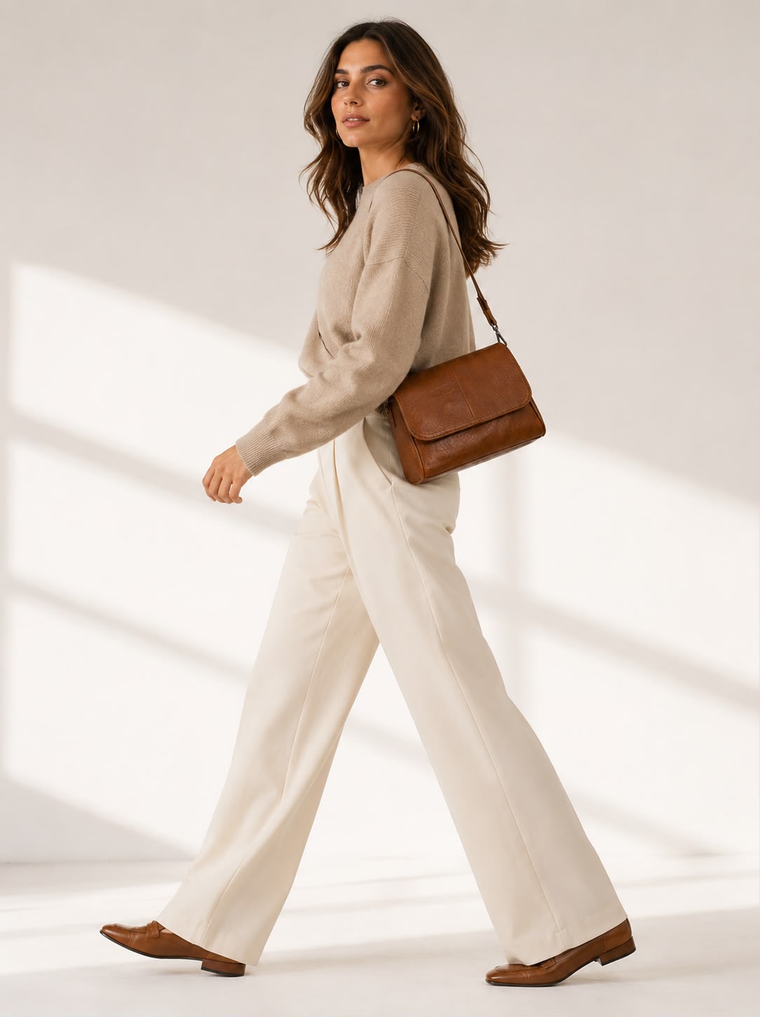 Sac Bandoulière Femme Rétro – Marron