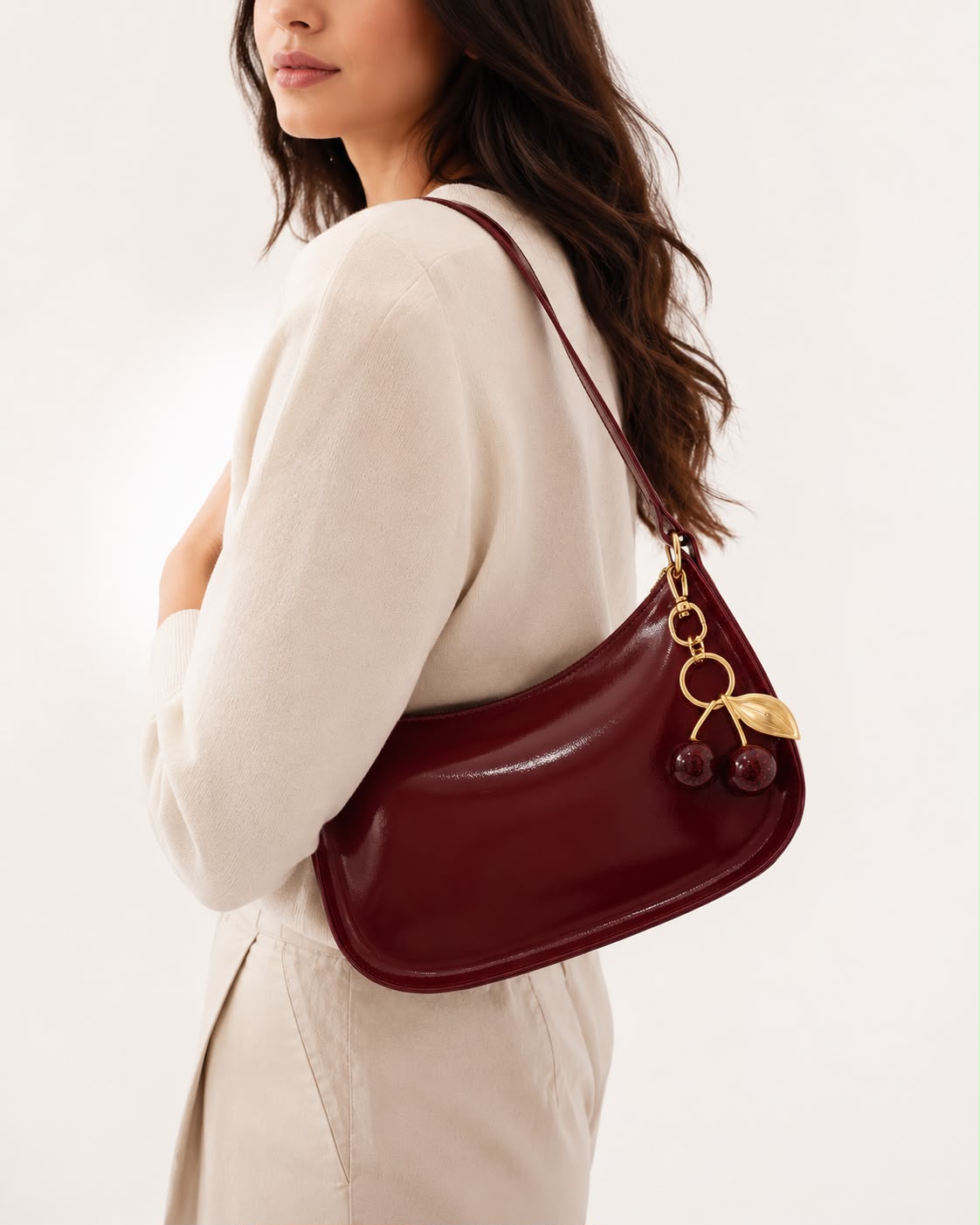 Sac Épaule Femme Livia – Red Cherry