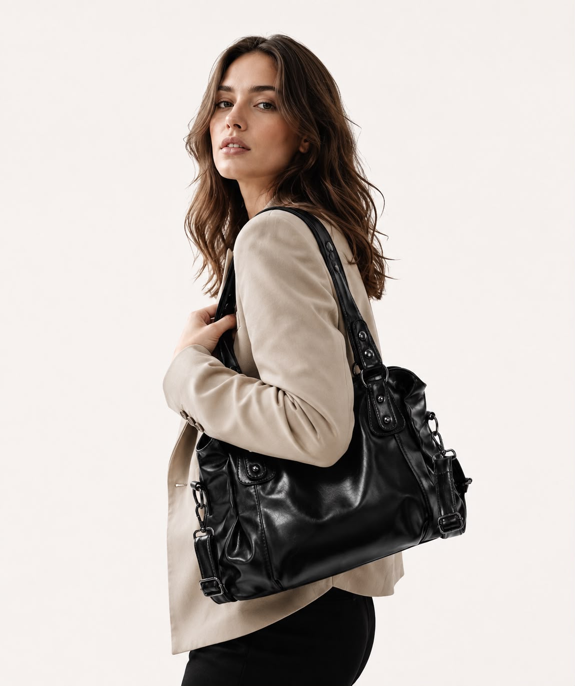 Sac Bandoulière Femme Héritage – Noir