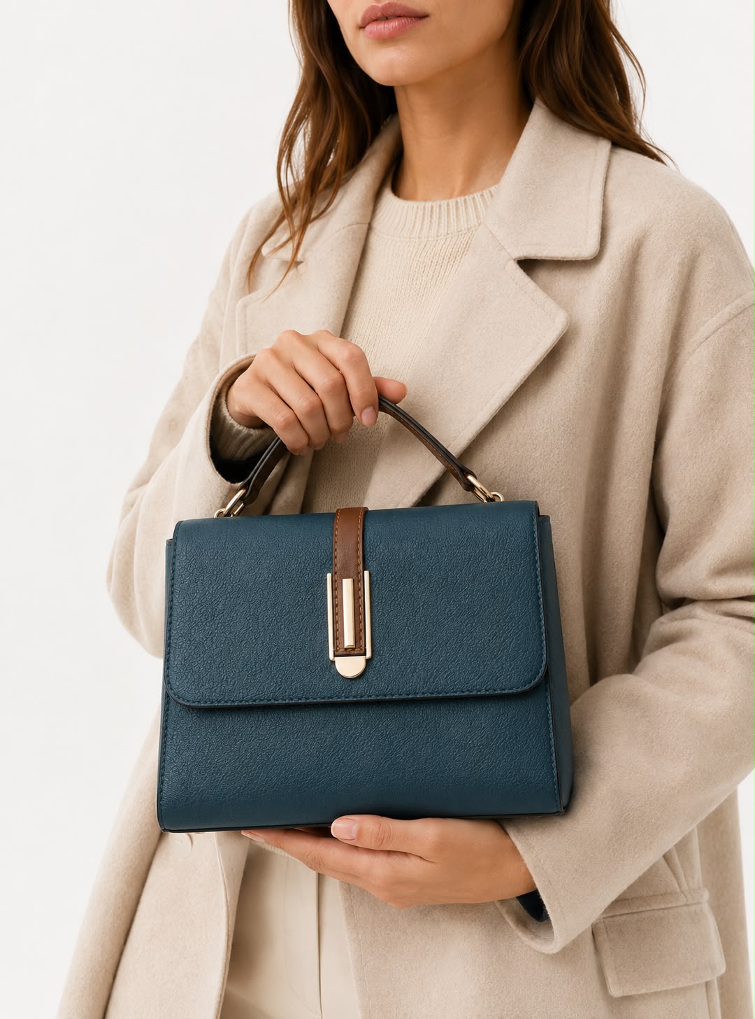 Sac Bandoulière Femme Bleu en Cuir PU à Rabat