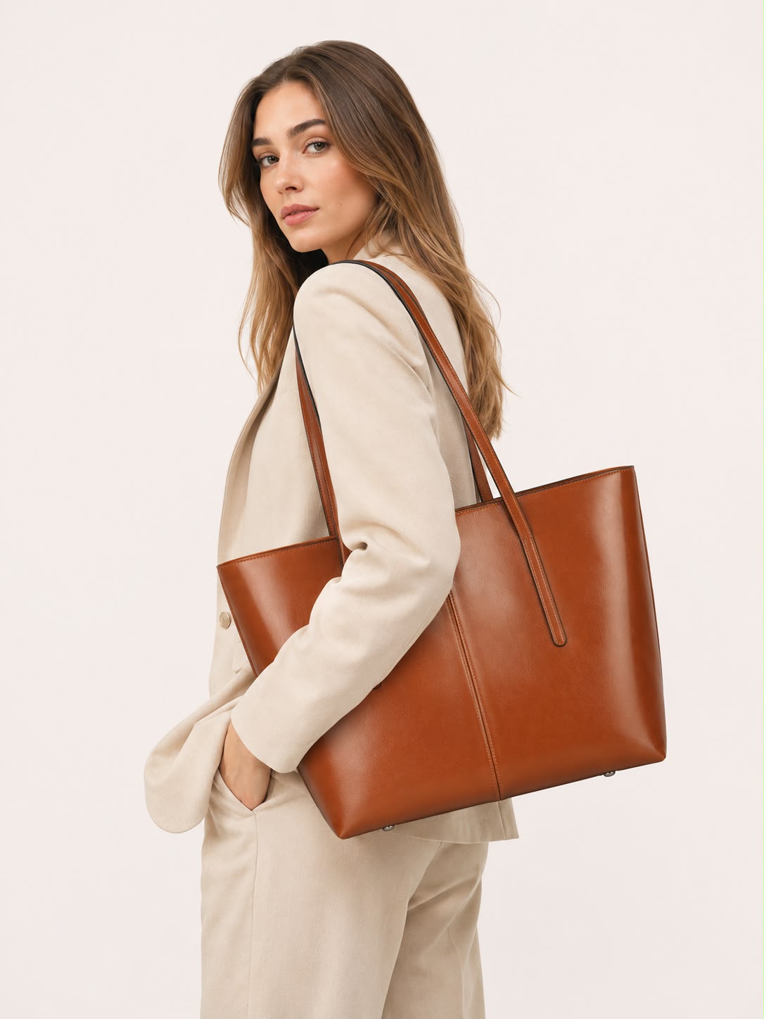 Grands Sacs Cabas Femme en Cuir Véritable