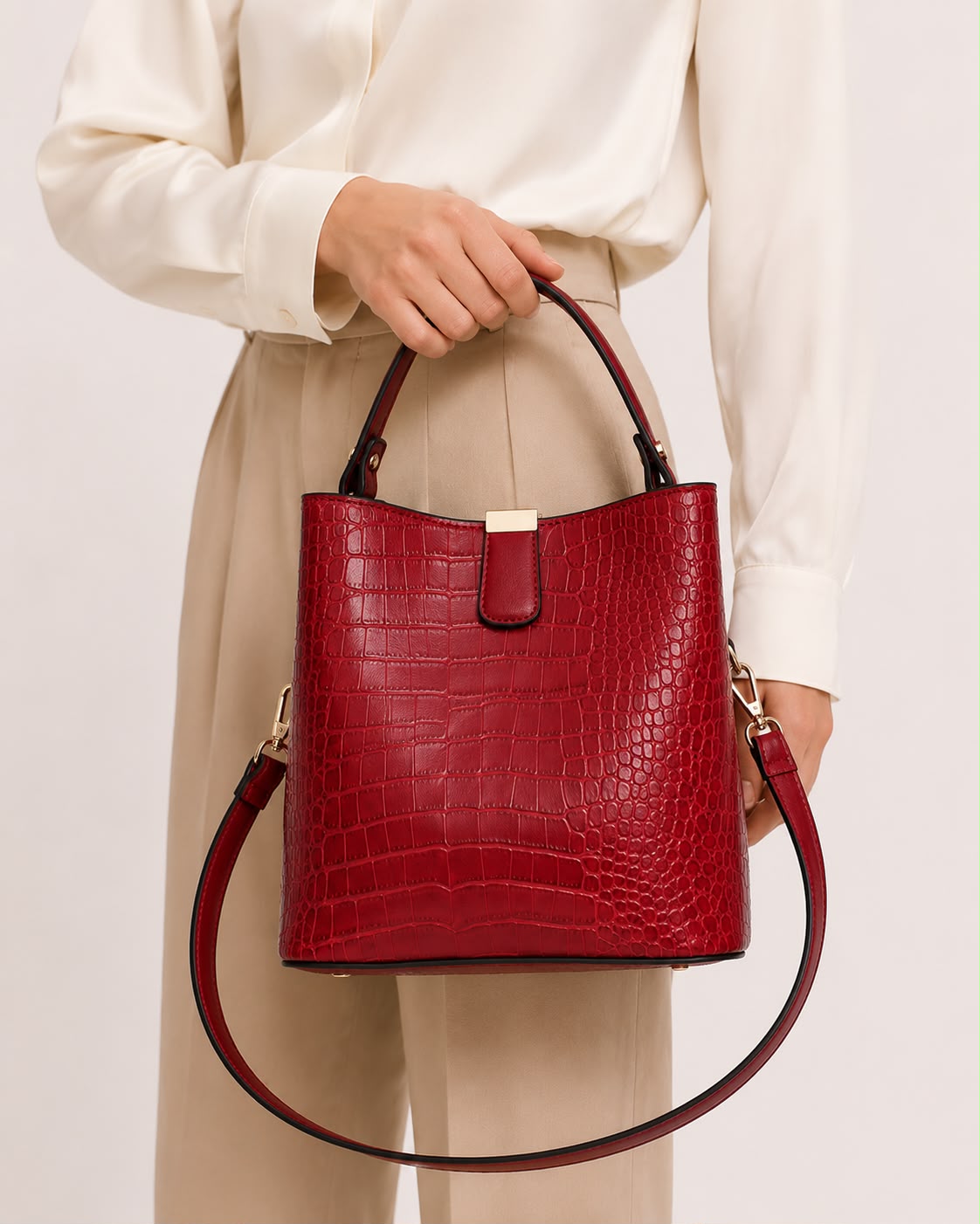 Sacs Seau Femme Effet Crocodile