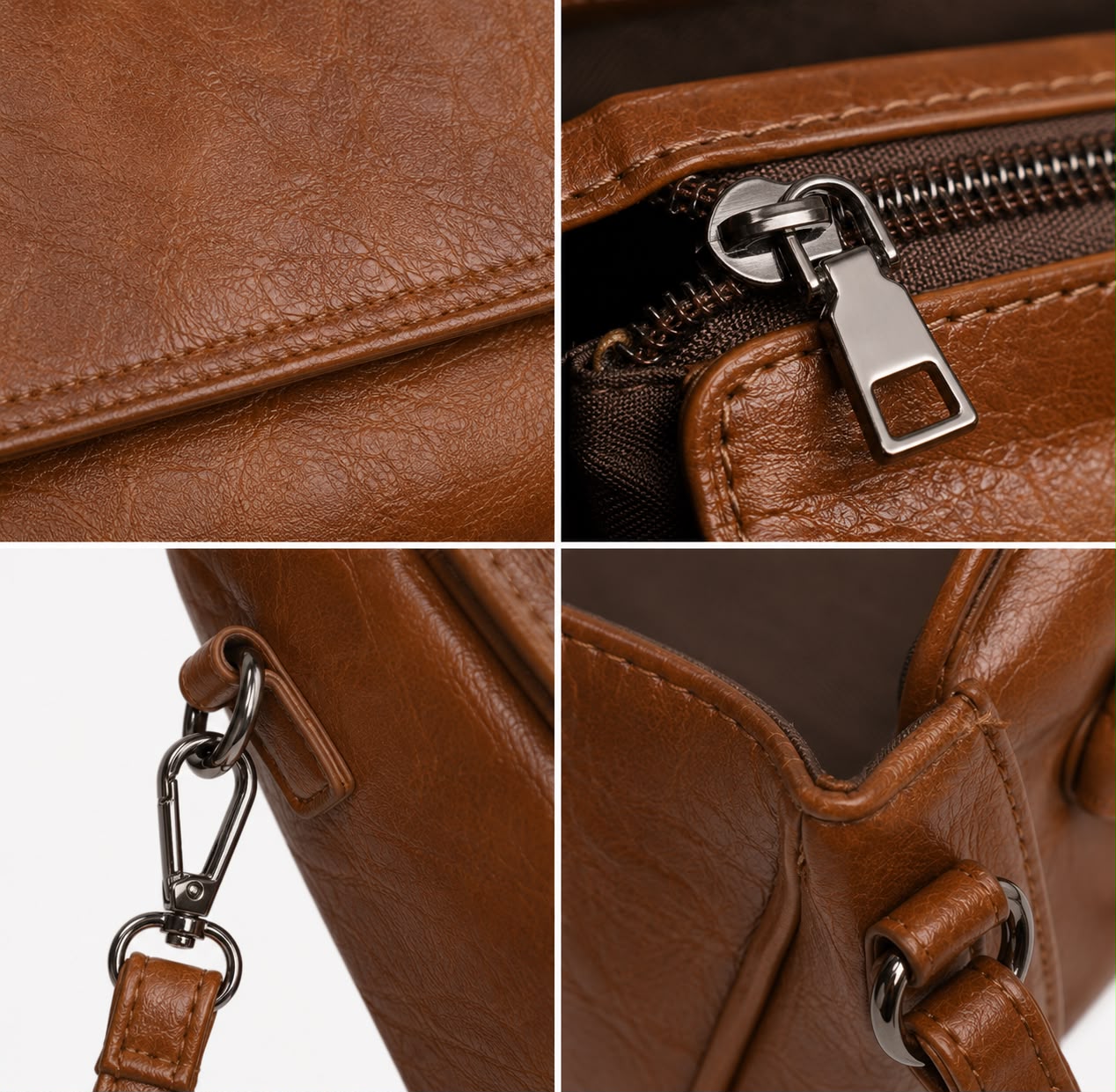Sac Bandoulière Femme Rétro – Marron