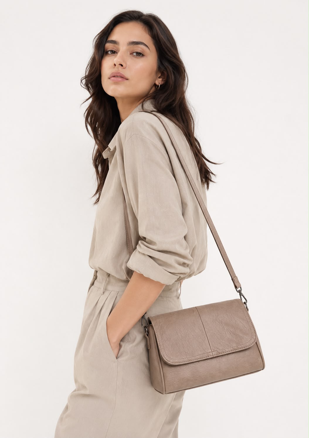 Sac Bandoulière Femme Rétro – Rose Chair
