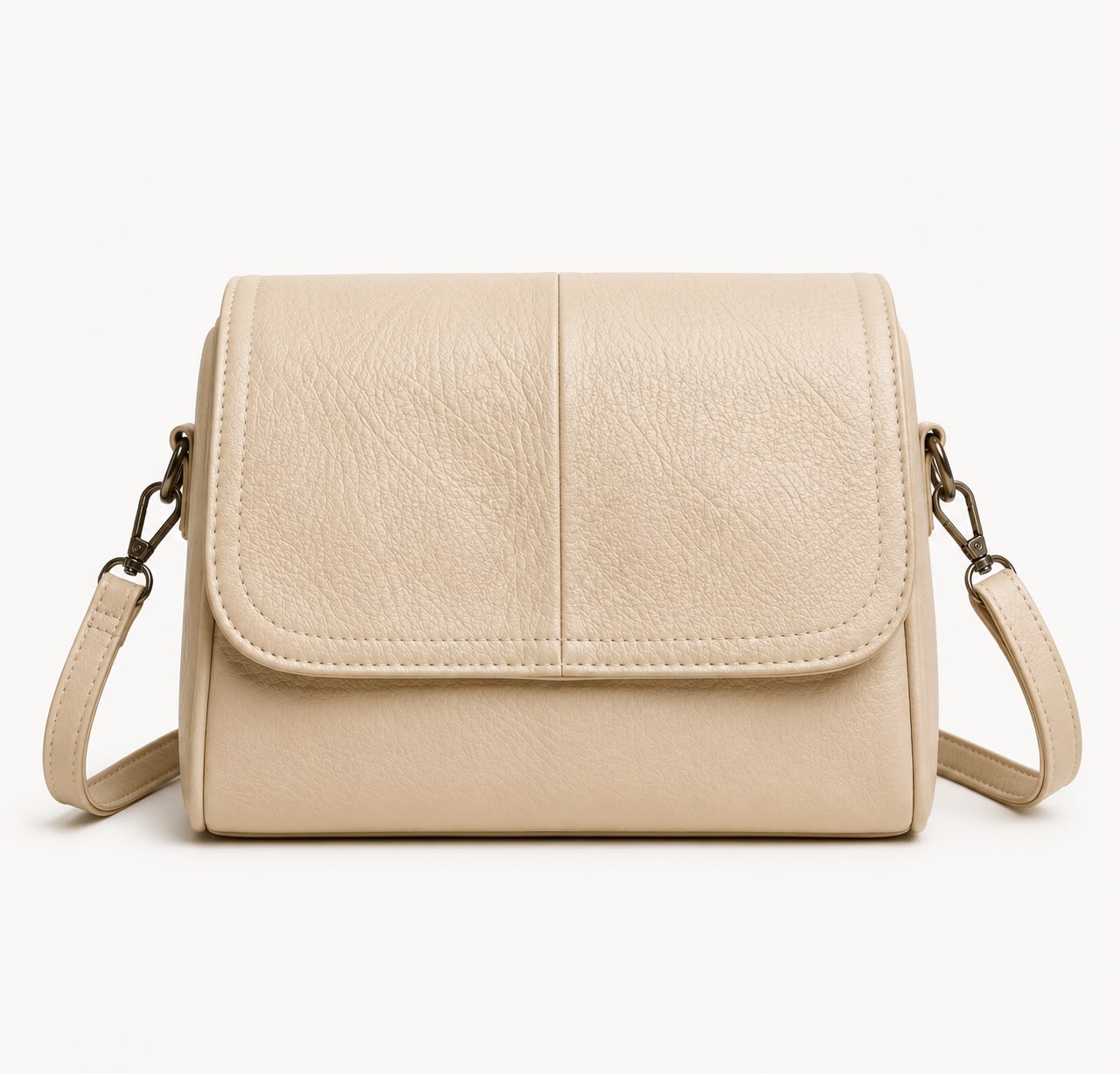 Sac Bandoulière Femme Rétro – Beige