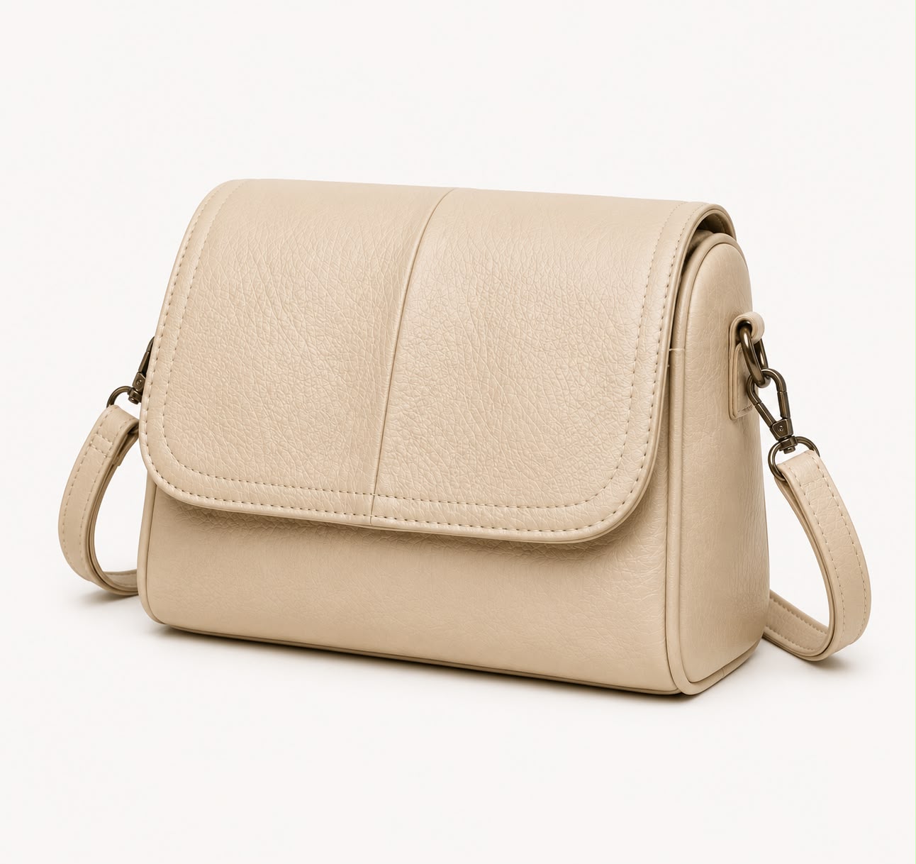 Sac Bandoulière Femme Rétro – Beige