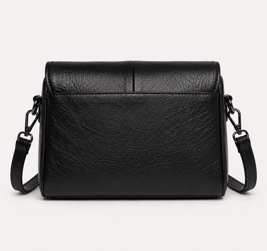 Sac Bandoulière Femme Rétro – Noir