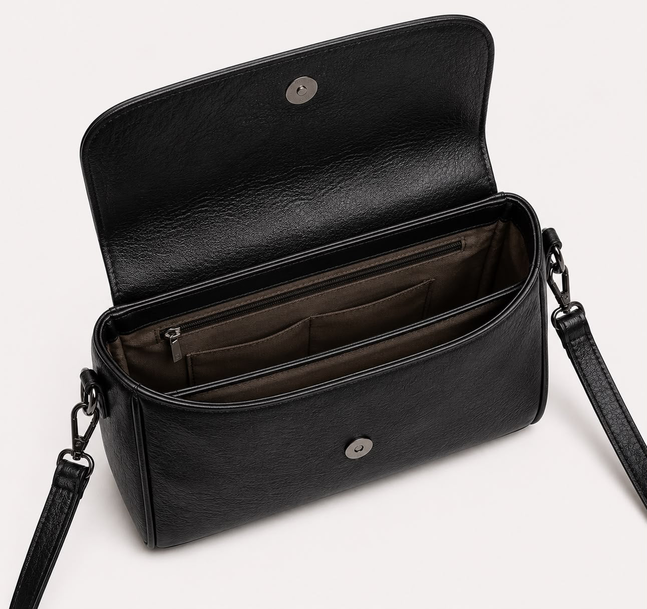 Sac Bandoulière Femme Rétro – Noir