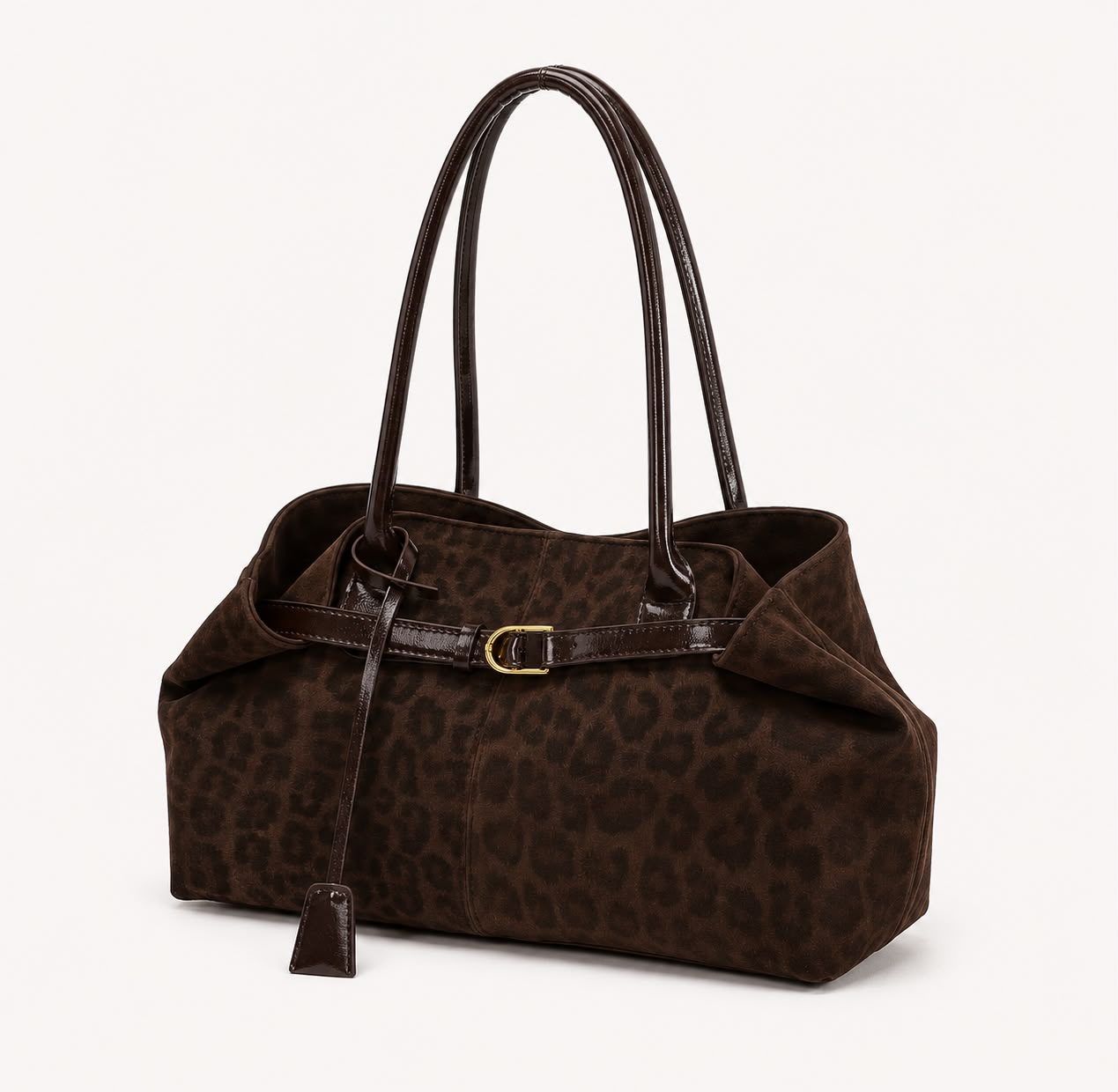 Sac Porté Épaule Léopard Féline – Café