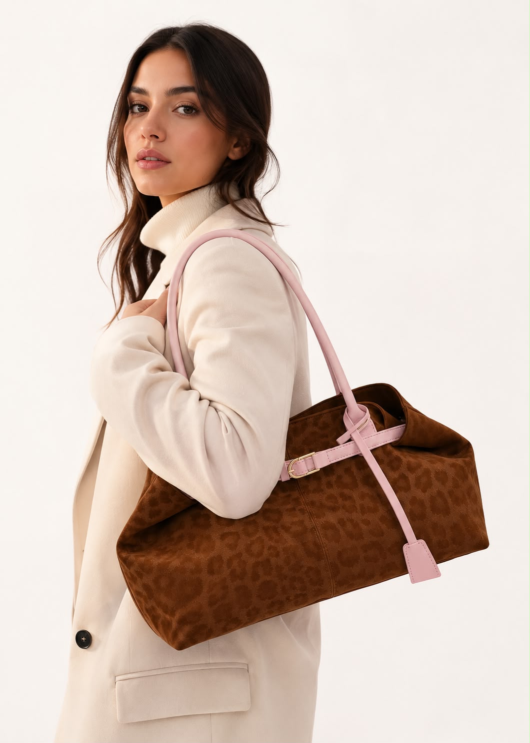 Sac Porté Épaule Léopard Féline – Brun