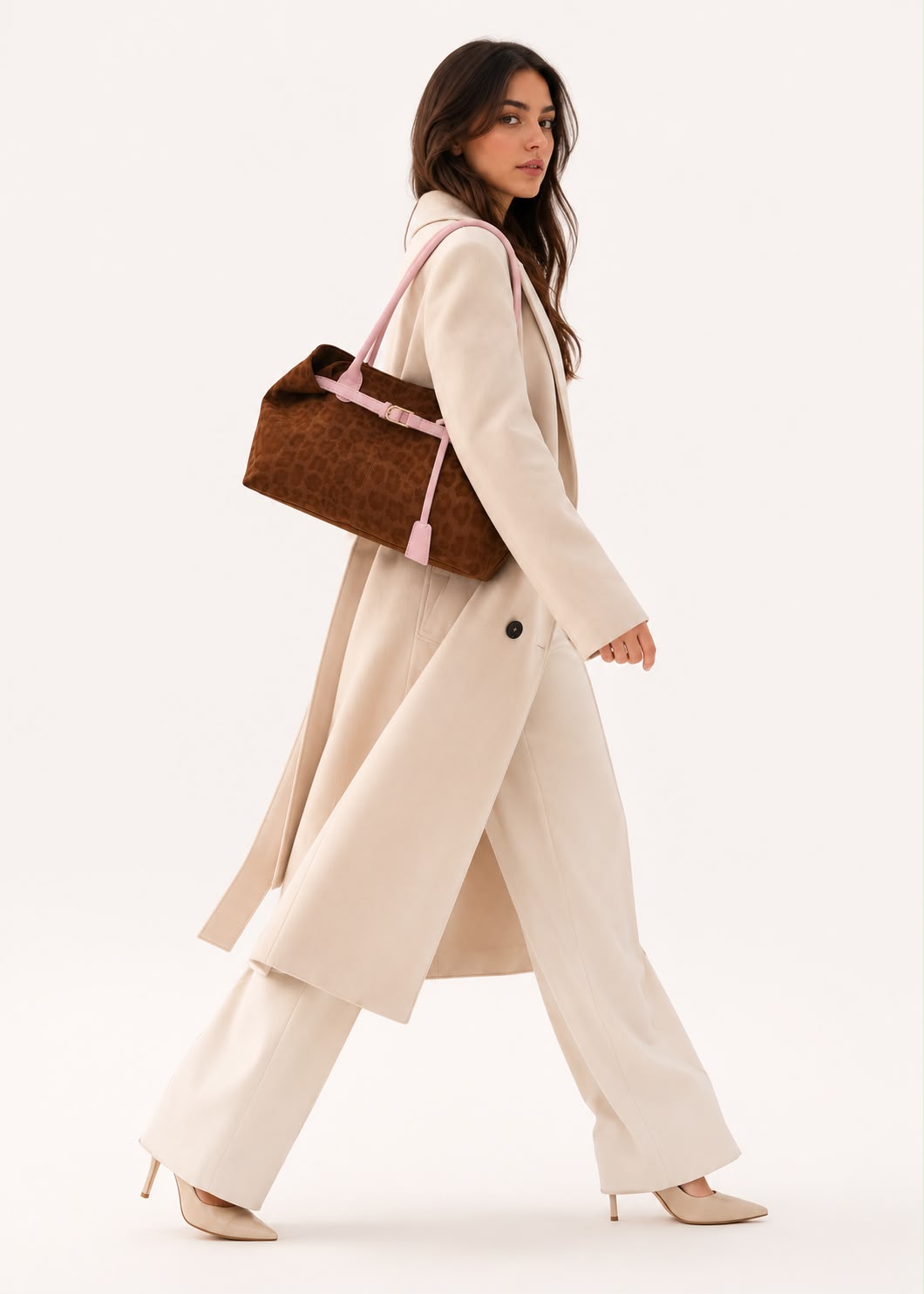 Sac Porté Épaule Léopard Féline – Brun