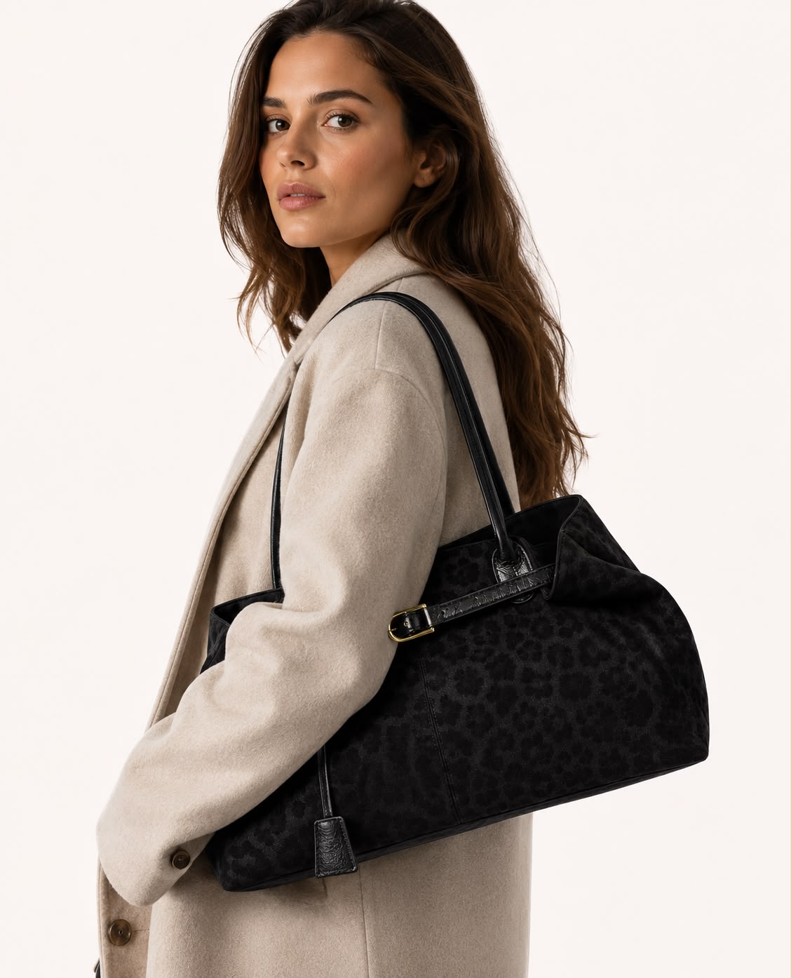 Sac Porté Épaule Léopard Féline – Noir