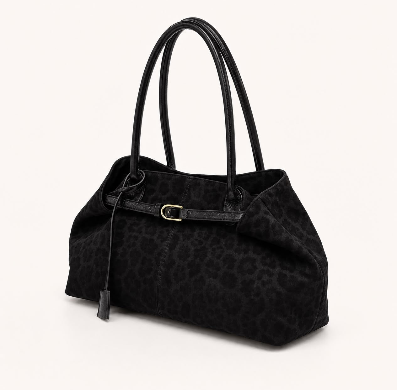 Sac Porté Épaule Léopard Féline – Noir