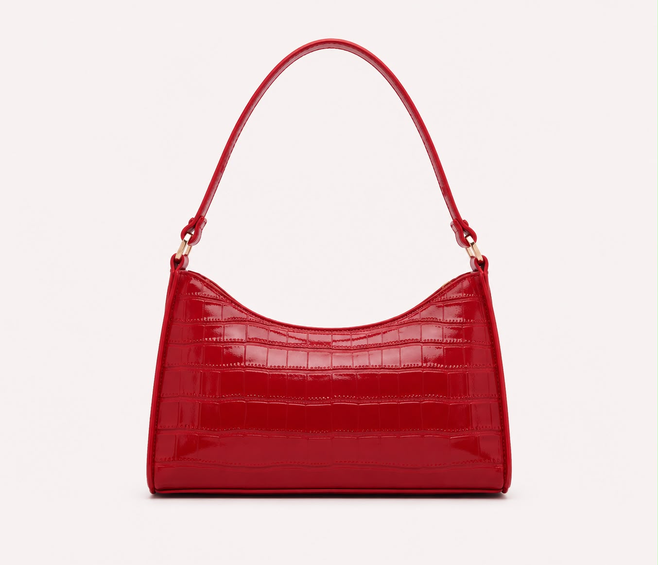 Sac Bandoulière Alligator Alma – Rouge