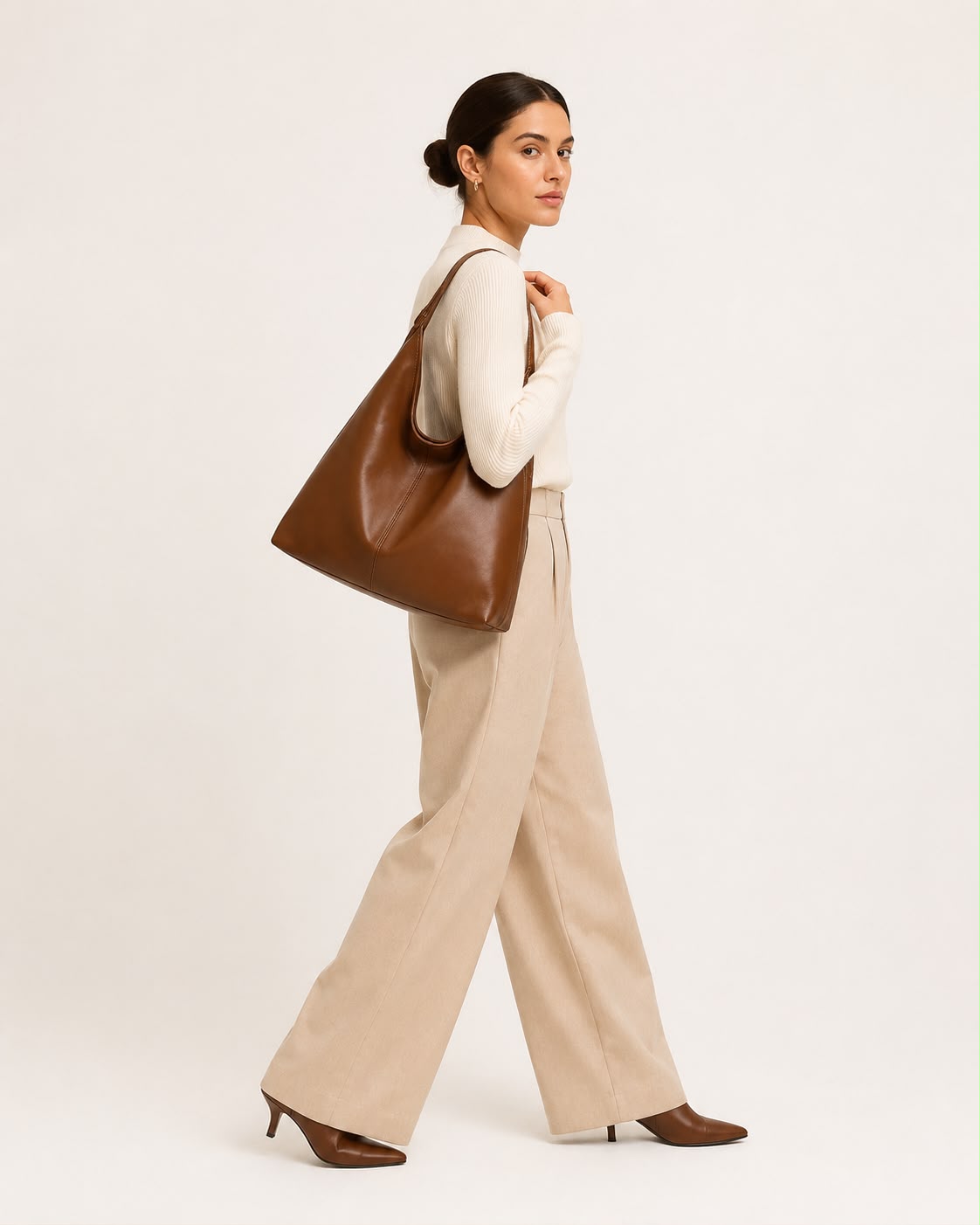 Sac Hobo Femme Alba – Marron Clair
