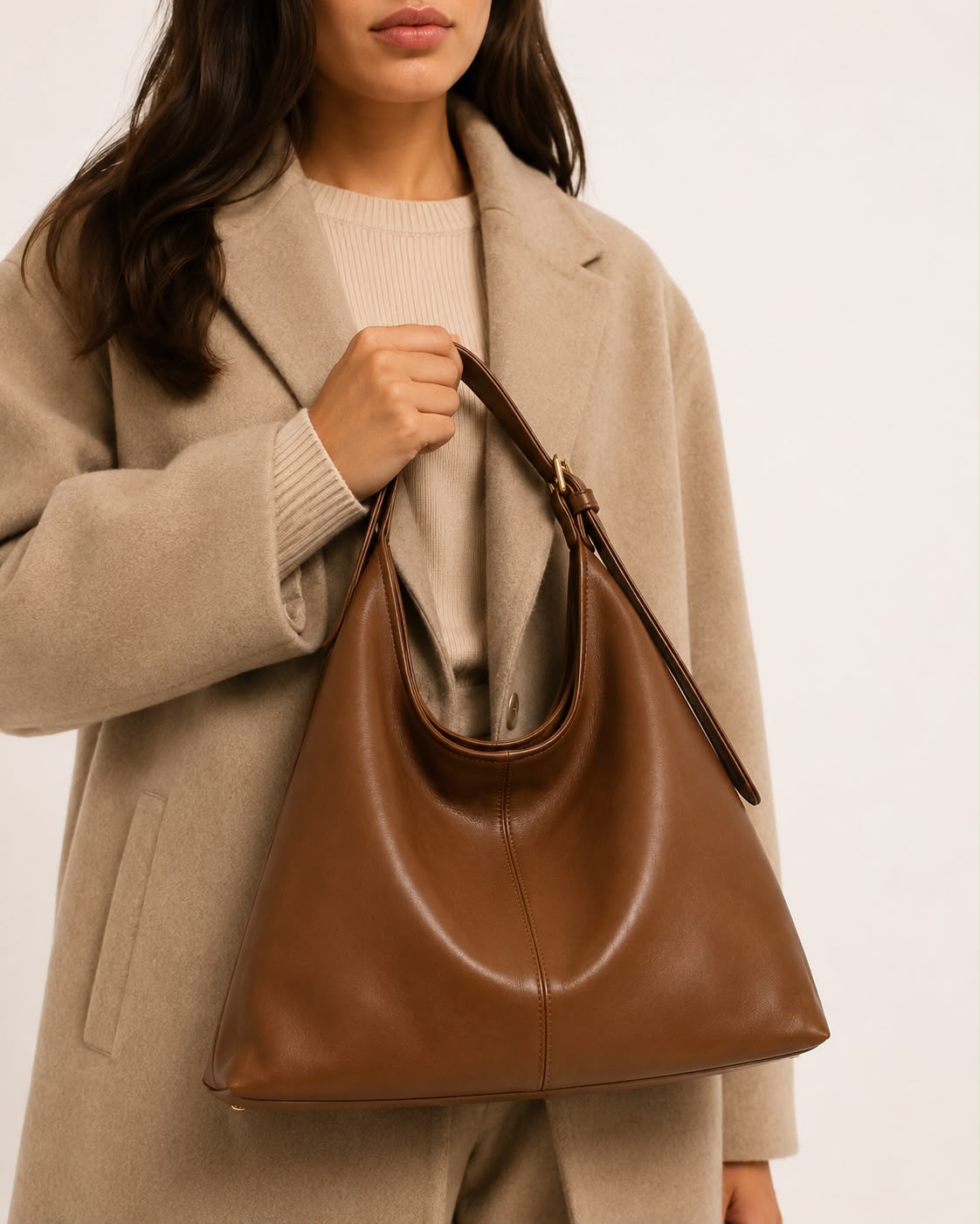 Sac Hobo Femme Alba – Marron Clair
