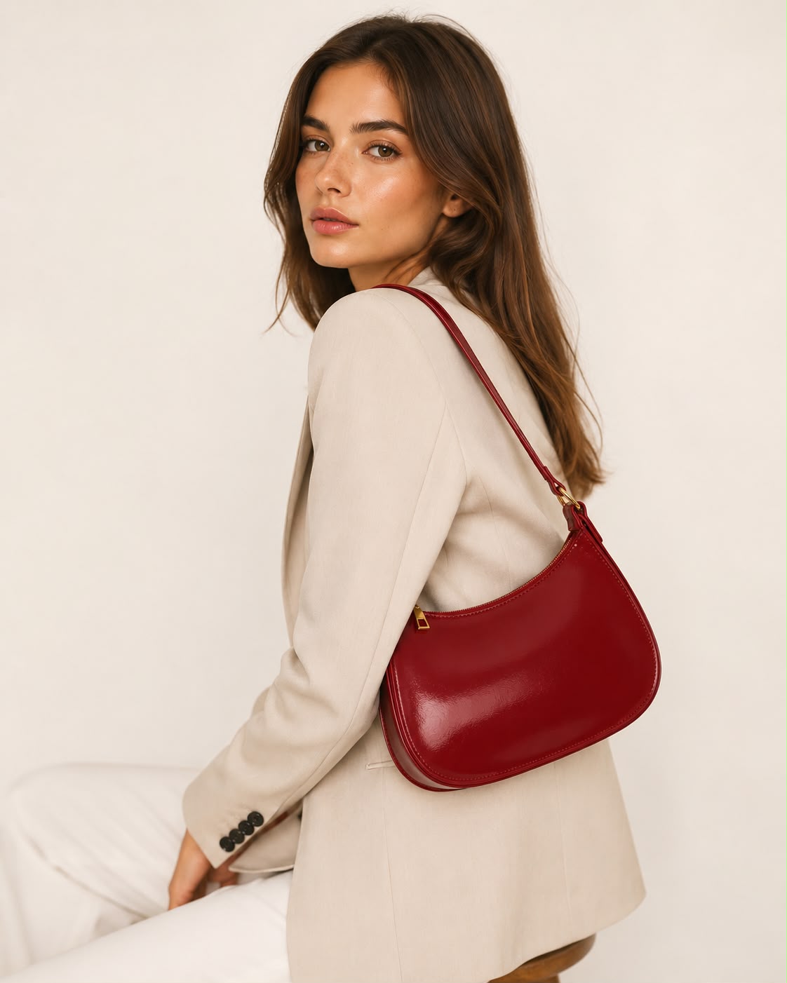 Sac Épaule Femme Livia – Rouge