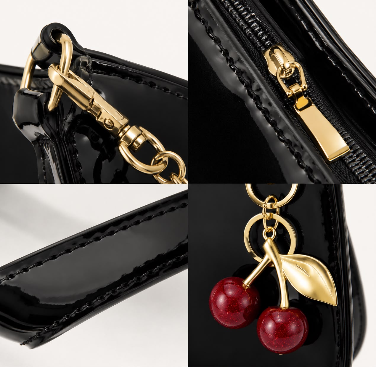 Sac Épaule Femme Livia – Black Cherry