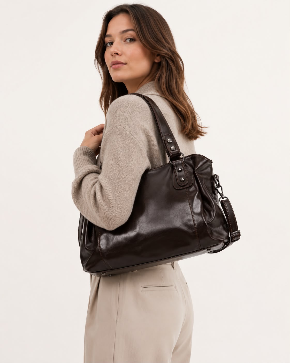 Sac Bandoulière Femme Héritage – Café