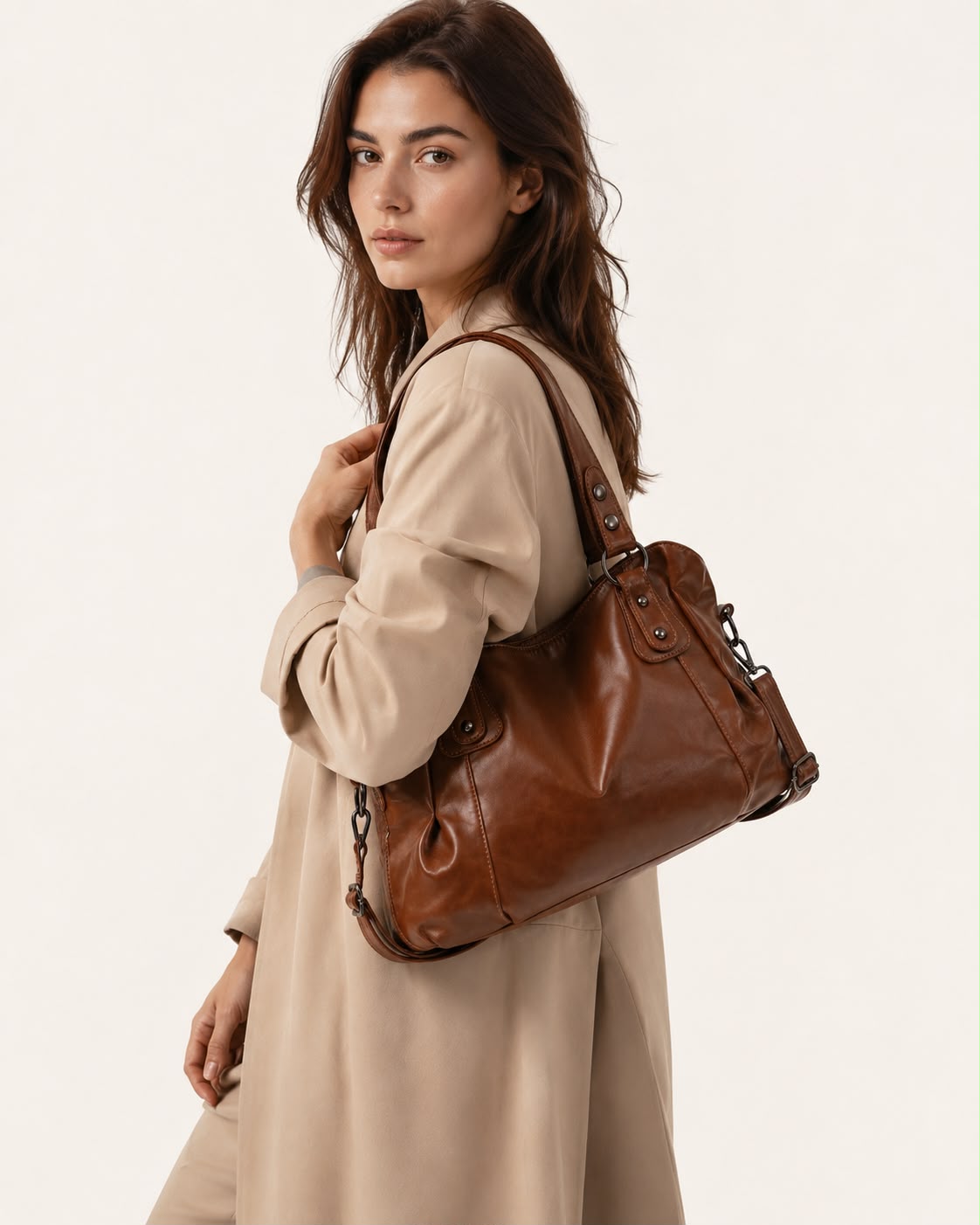 Sac Bandoulière Femme Héritage – Marron