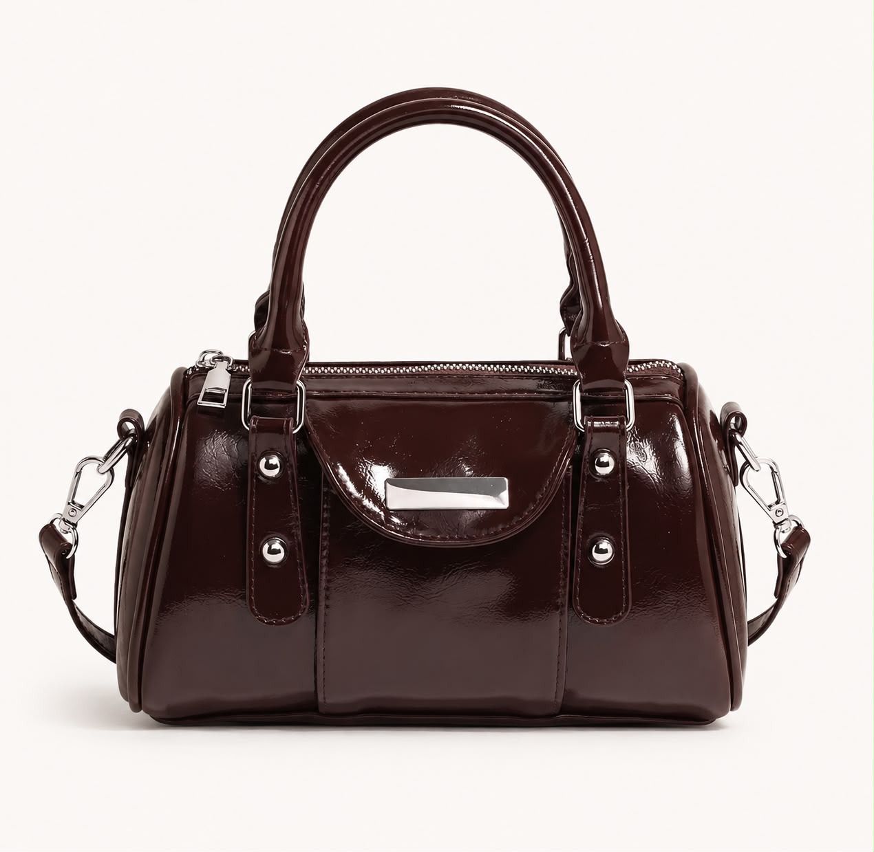 Sac à Main Femme Élise – Café Brillant
