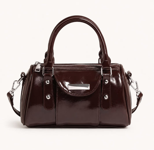 Sac à Main Femme Élise – Café Brillant