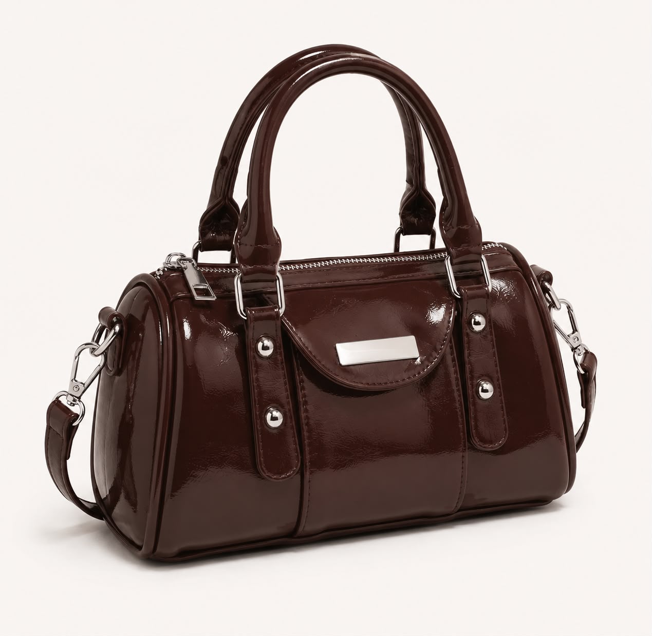 Sac à Main Femme Élise – Café Brillant