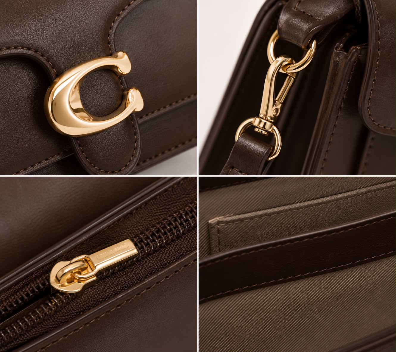 Sac Bandoulière Femme Vintage Élise – Marron Foncé