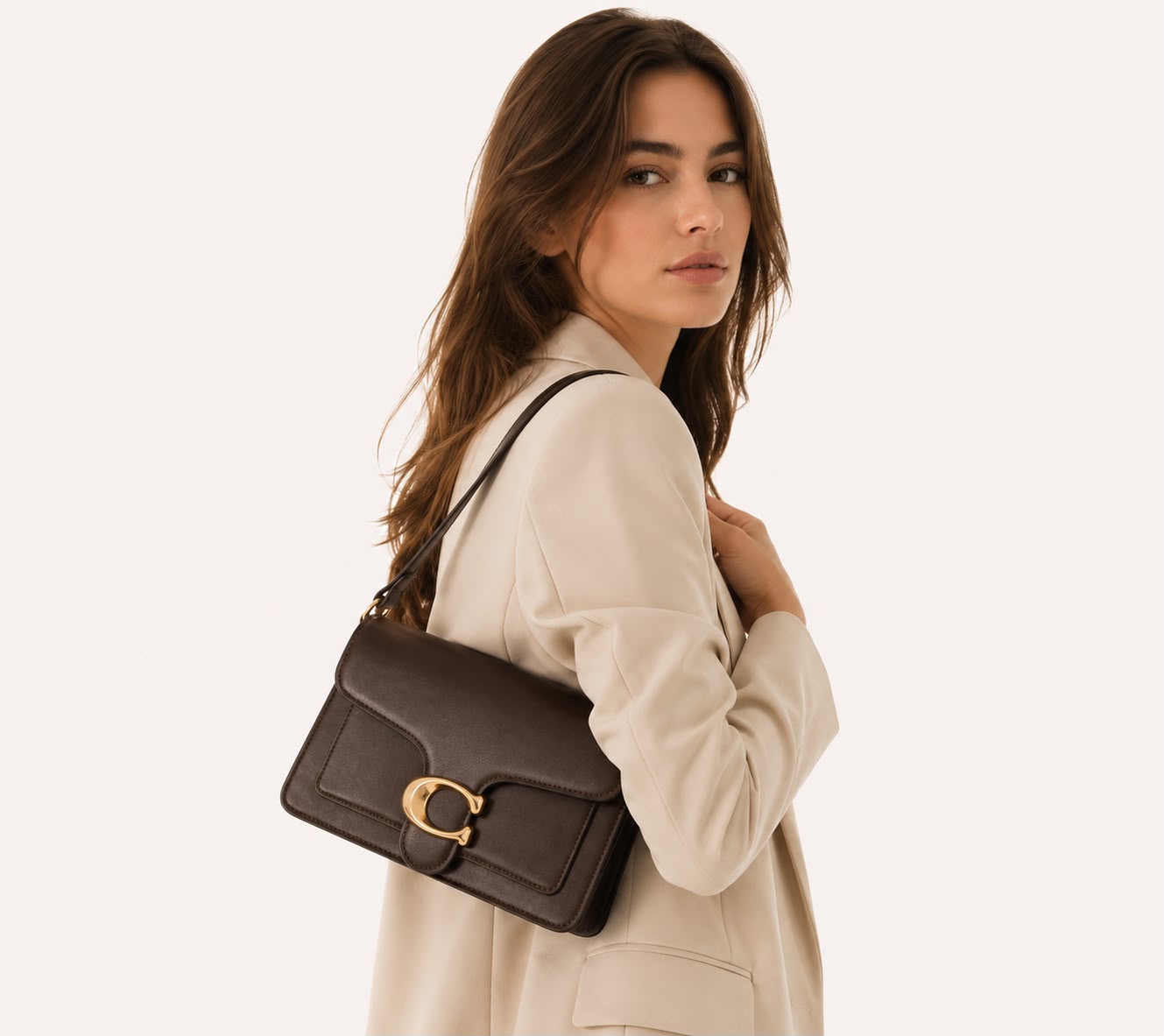 Sac Bandoulière Femme Vintage Élise – Marron Foncé