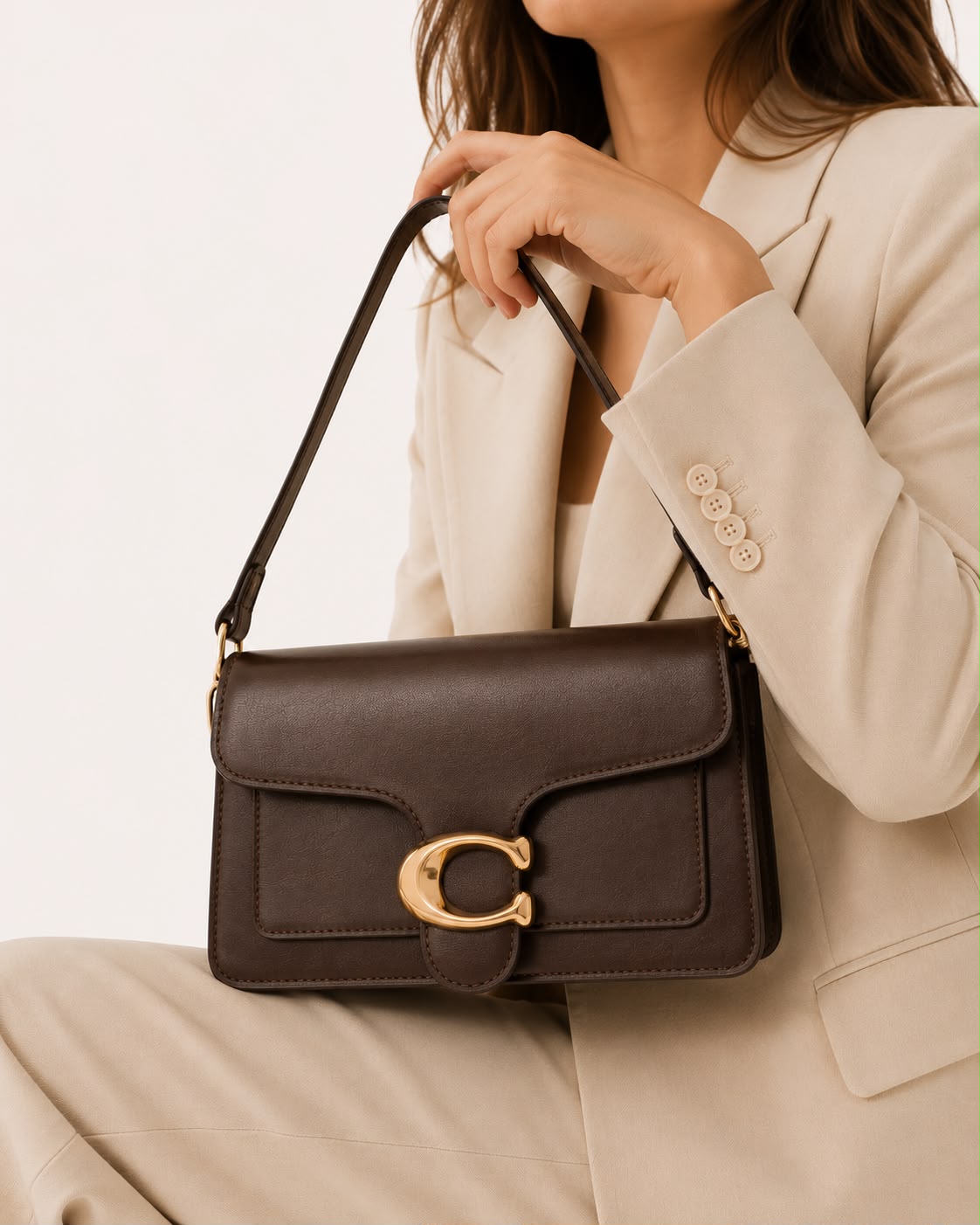 Sac Bandoulière Femme Vintage Élise – Marron Foncé