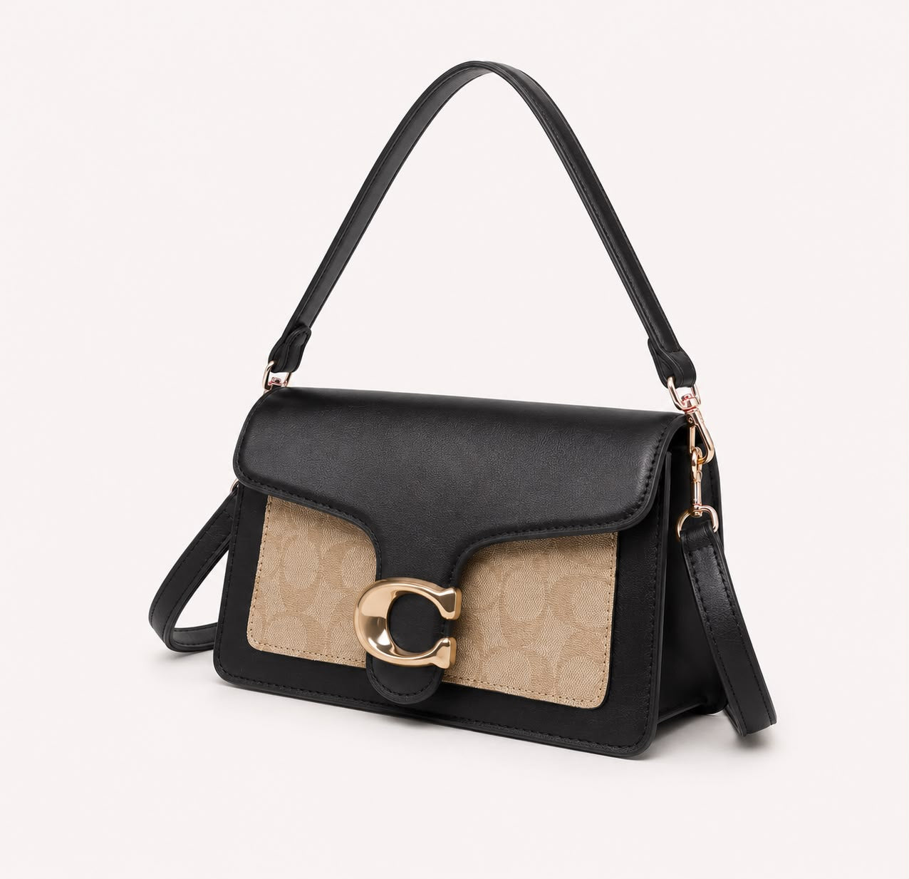 Sac Bandoulière Femme Élise – Noir et Kaki