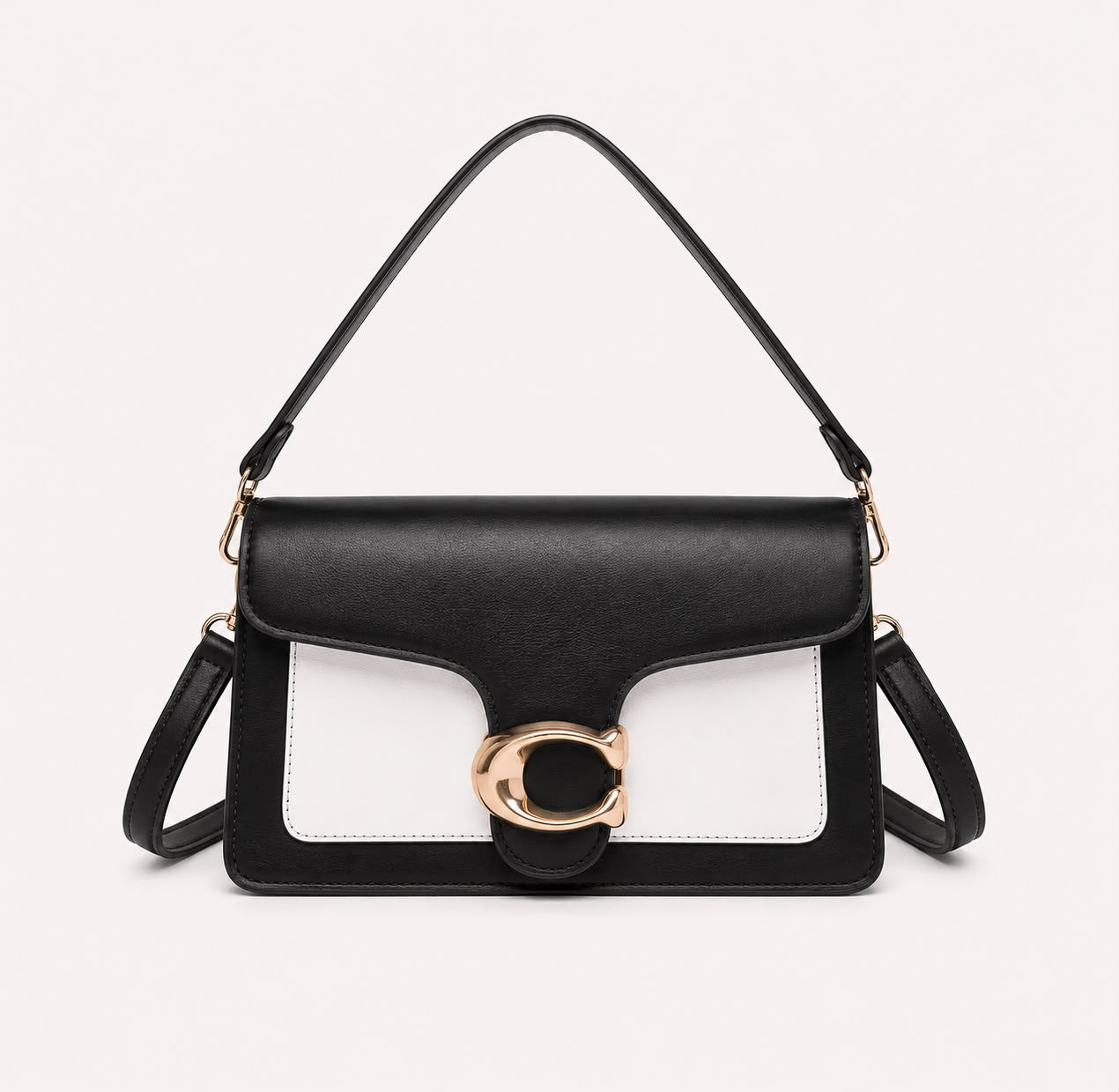 Sac Bandoulière Femme Élise – Noir et Blanc