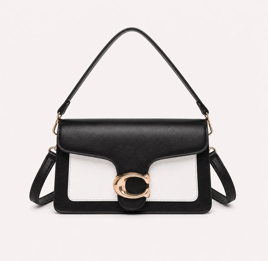 Sac Bandoulière Femme Élise – Noir et Blanc