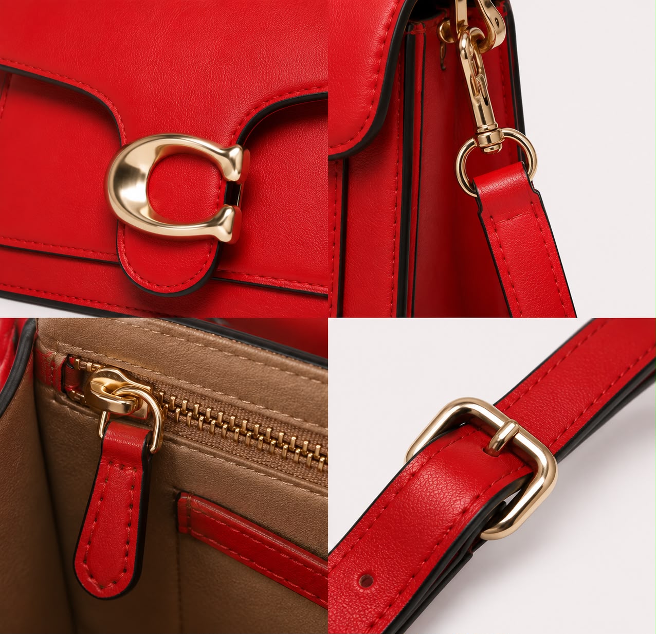 Sac Bandoulière Femme Élise – Rouge Intense