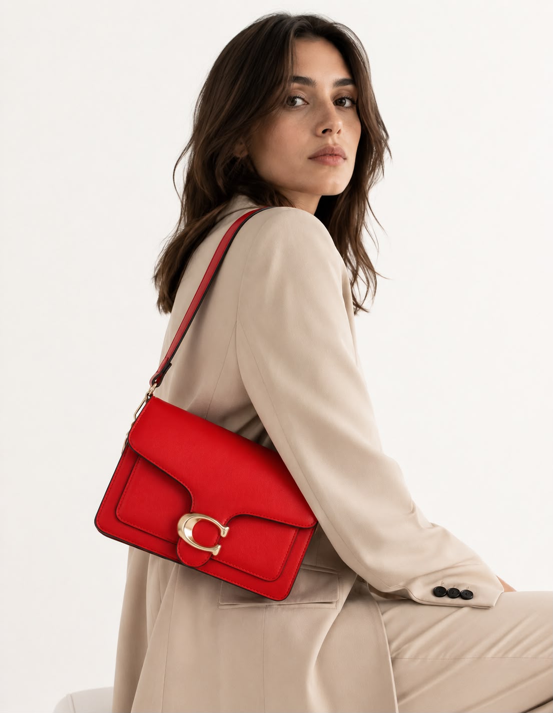 Sac Bandoulière Femme Élise – Rouge Intense