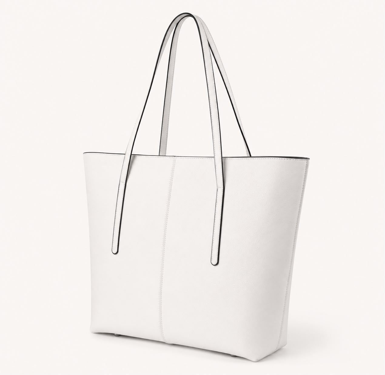 Sac Cabas Femme en Cuir Véritable Blanc – Élise