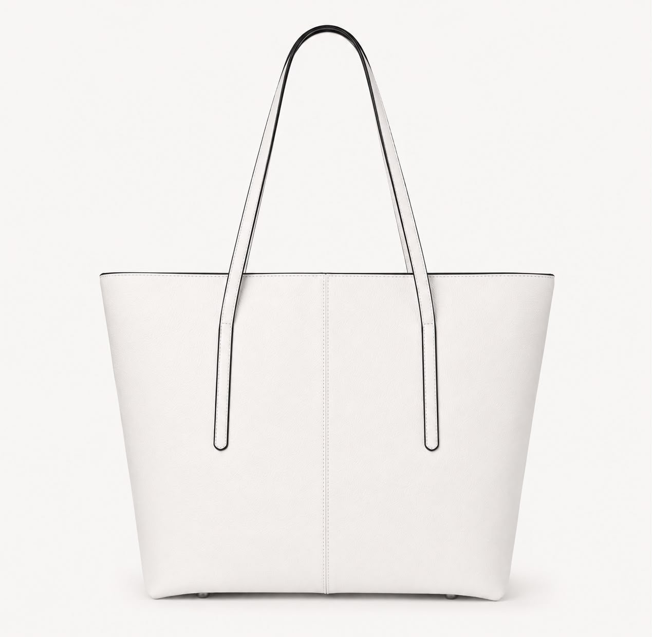 Sac Cabas Femme en Cuir Véritable Blanc – Élise