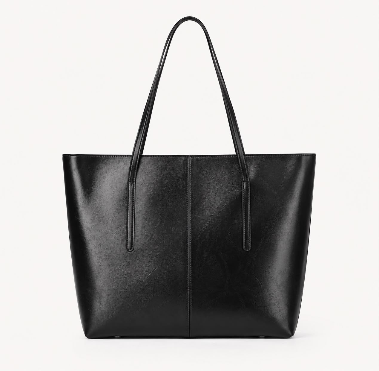Sac Cabas Femme en Cuir Véritable Noir – Élise