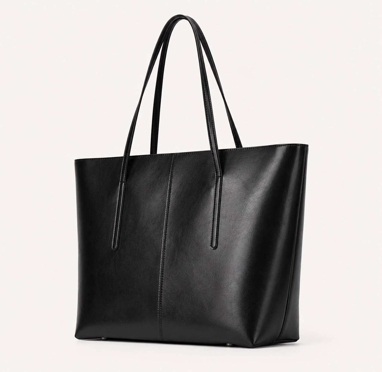 Sac Cabas Femme en Cuir Véritable Noir – Élise