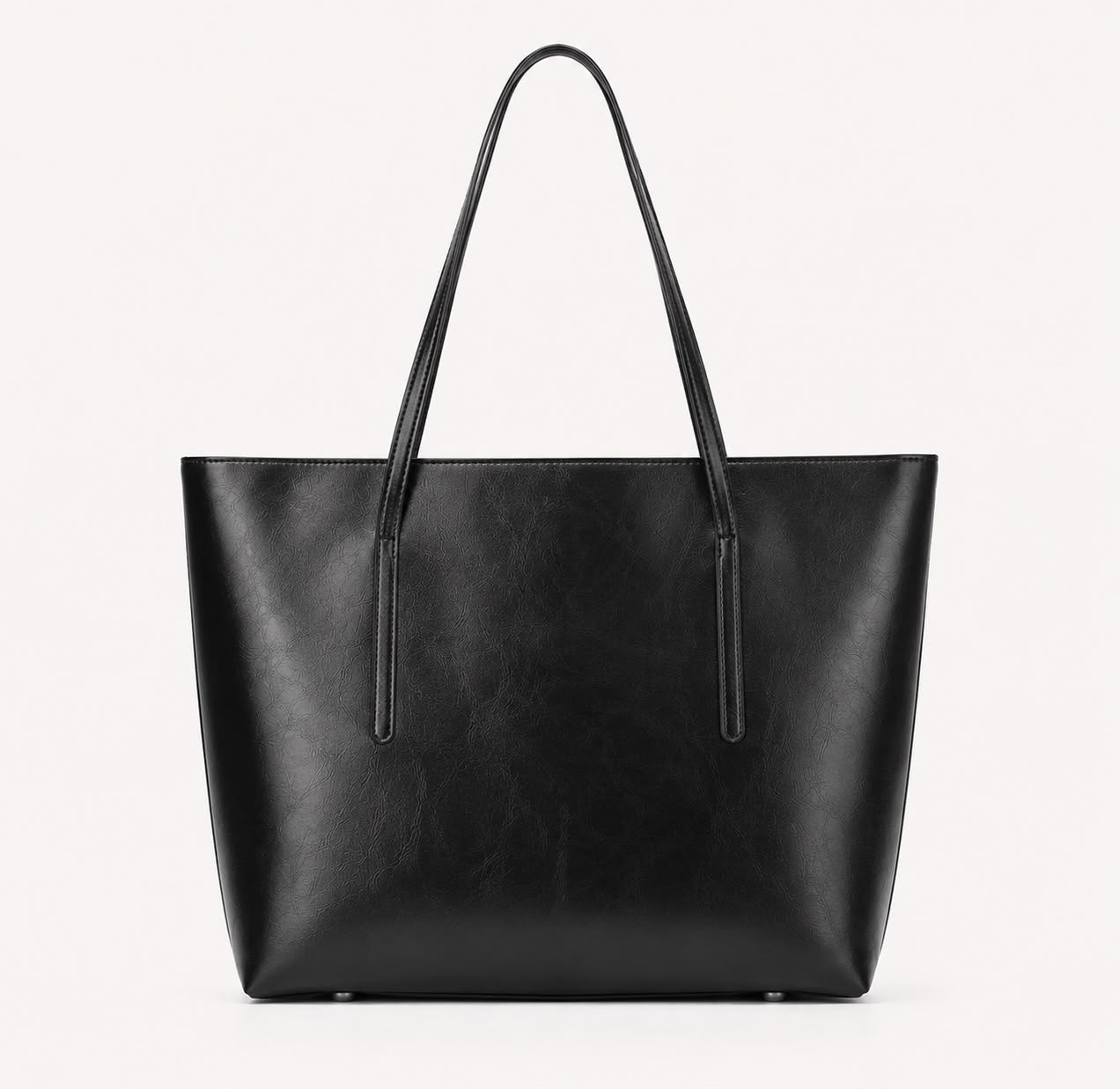 Sac Cabas Femme en Cuir Véritable Noir – Élise