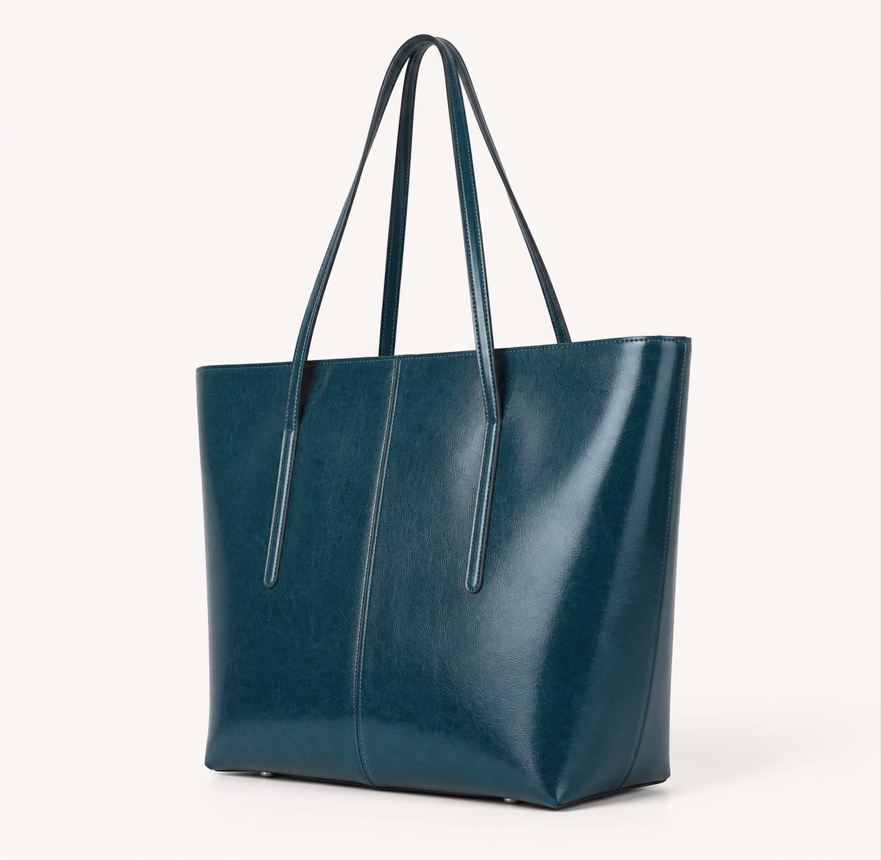 Sac Cabas Femme en Cuir Véritable Bleu – Élise