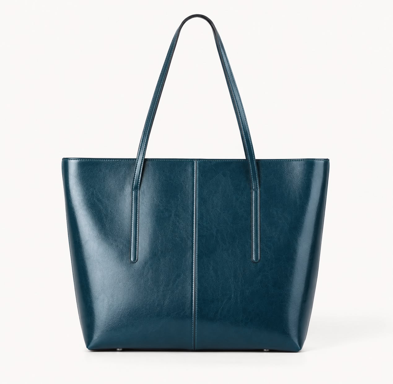Sac Cabas Femme en Cuir Véritable Bleu – Élise
