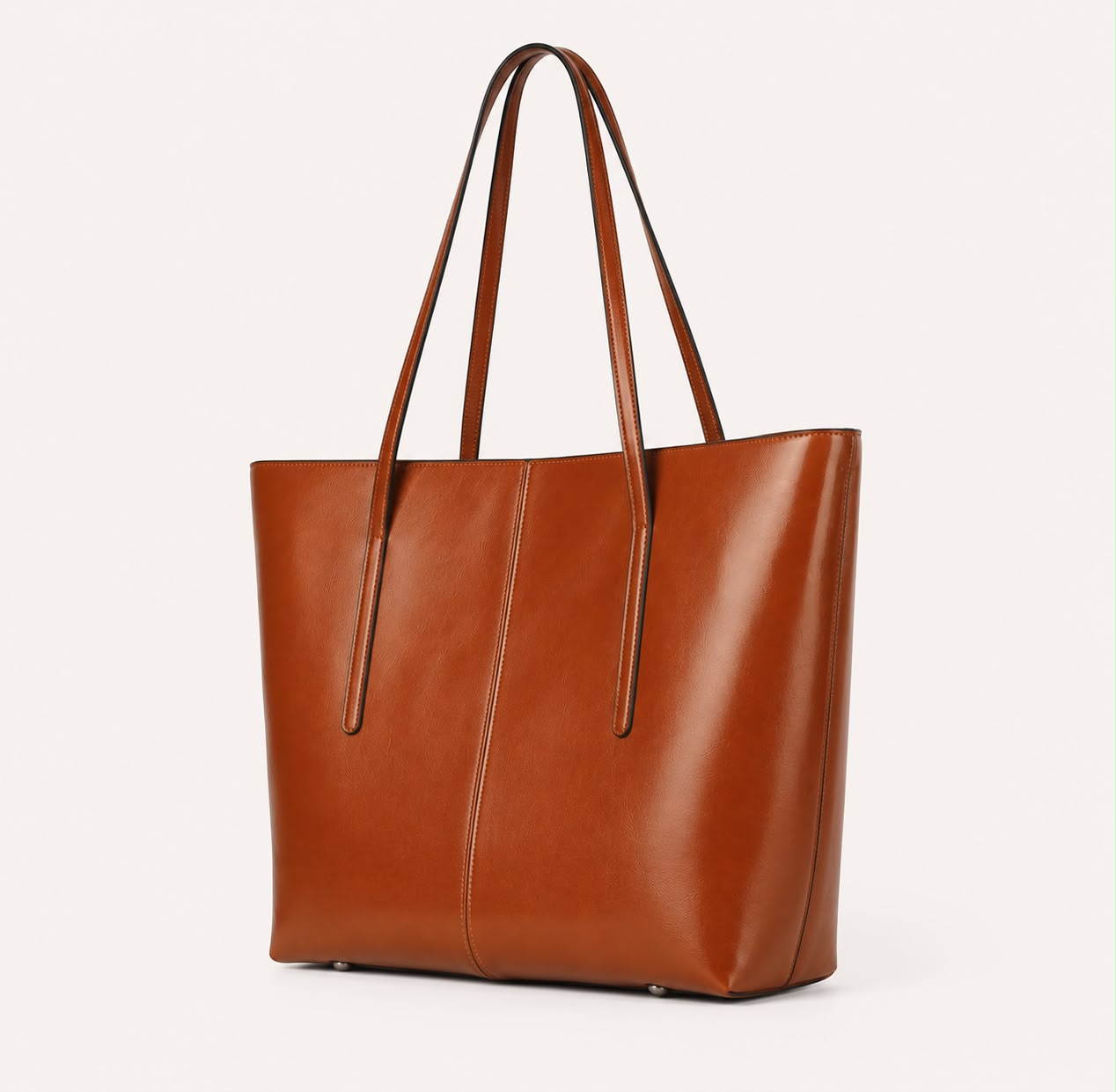 Sac Cabas Femme en Cuir Véritable Marron – Élise