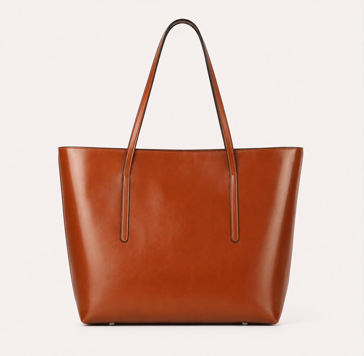 Sac Cabas Femme en Cuir Véritable Marron – Élise