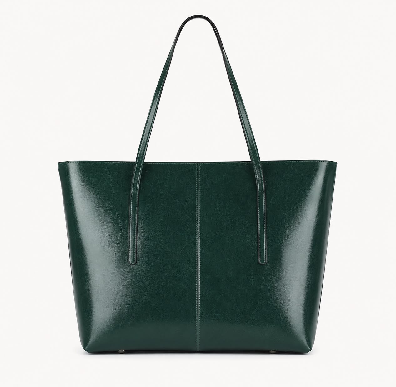 Sac Cabas Femme en Cuir Véritable Vert – Élise
