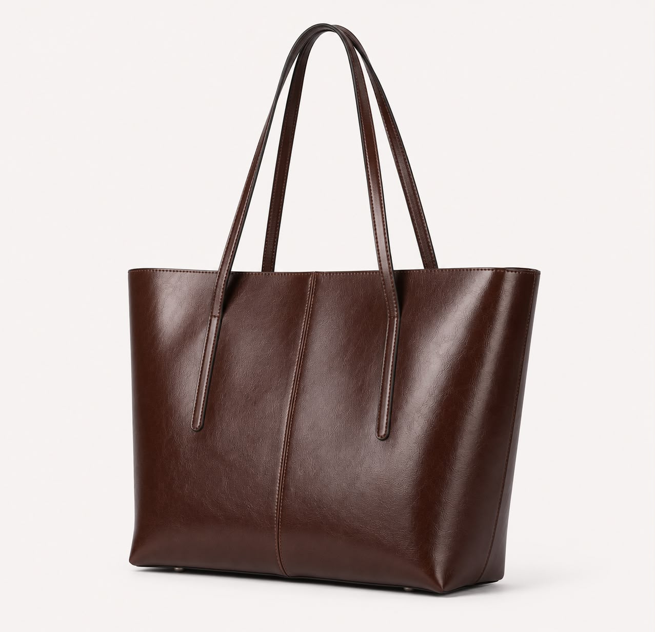 Sac Cabas Femme en Cuir Véritable Marron Café – Élise