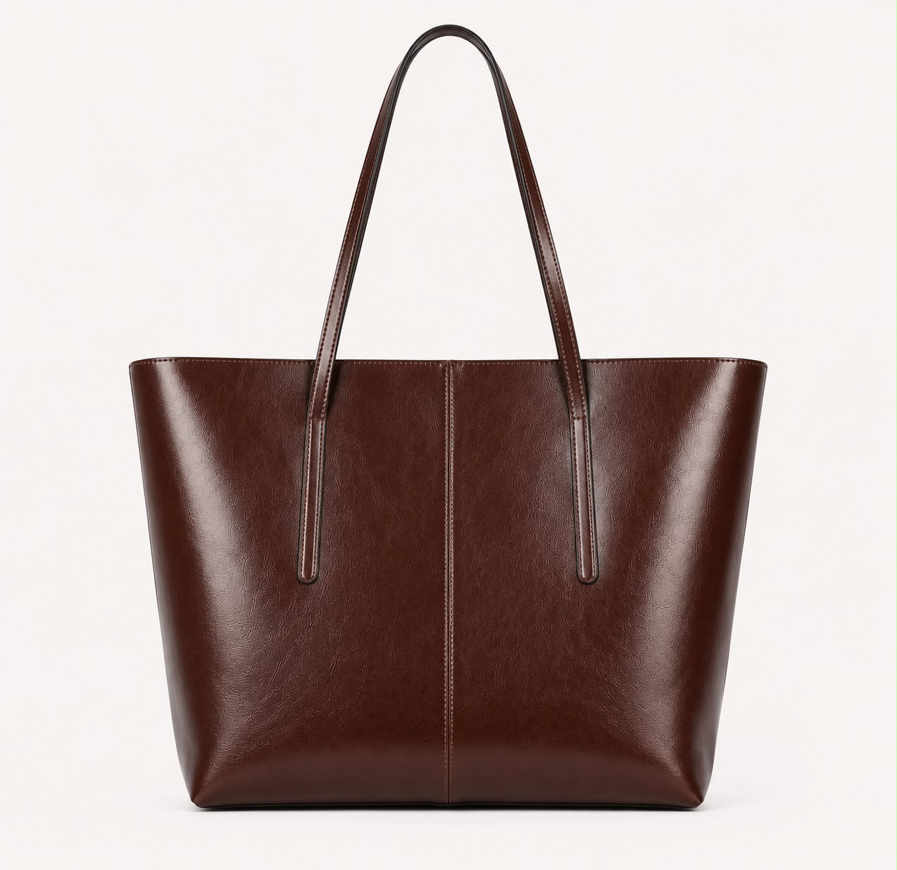 Sac Cabas Femme en Cuir Véritable Marron Café – Élise