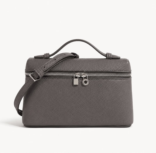 Mini Sac Bandoulière Femme Grainé Écrin – Gris