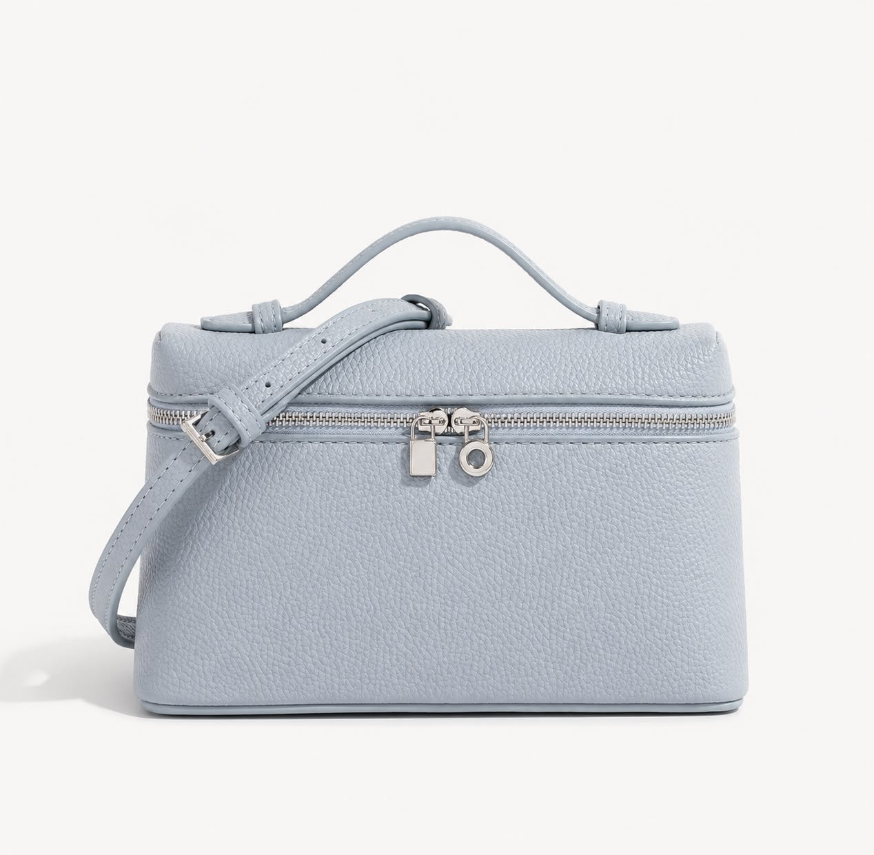Mini Sac Bandoulière Femme Grainé Écrin – Bleu Ciel