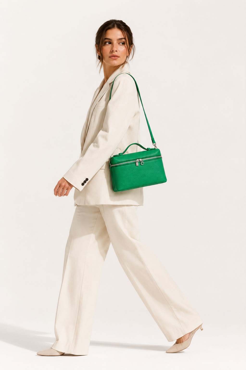 Mini Sac Bandoulière Femme Grainé Écrin – Vert